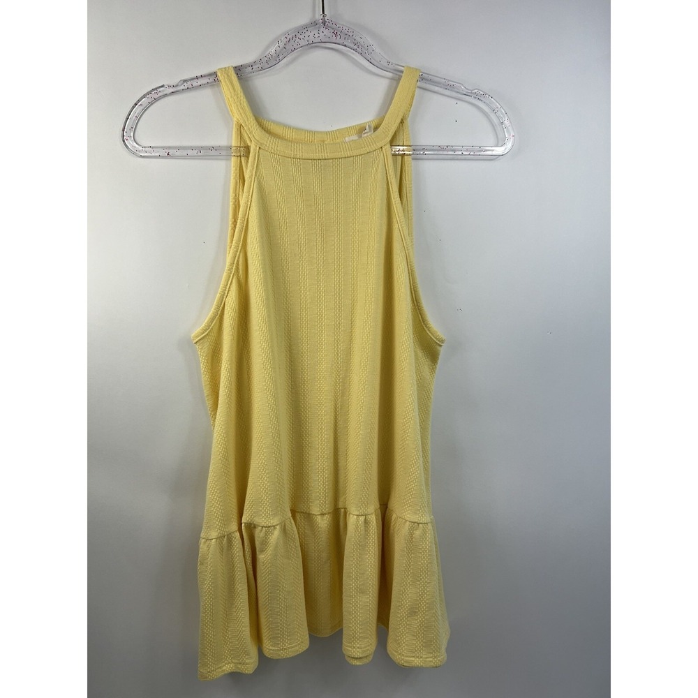 Above And Beyond Yellow Top‎ Blouse Womens Size M Yellow Polyester Blend